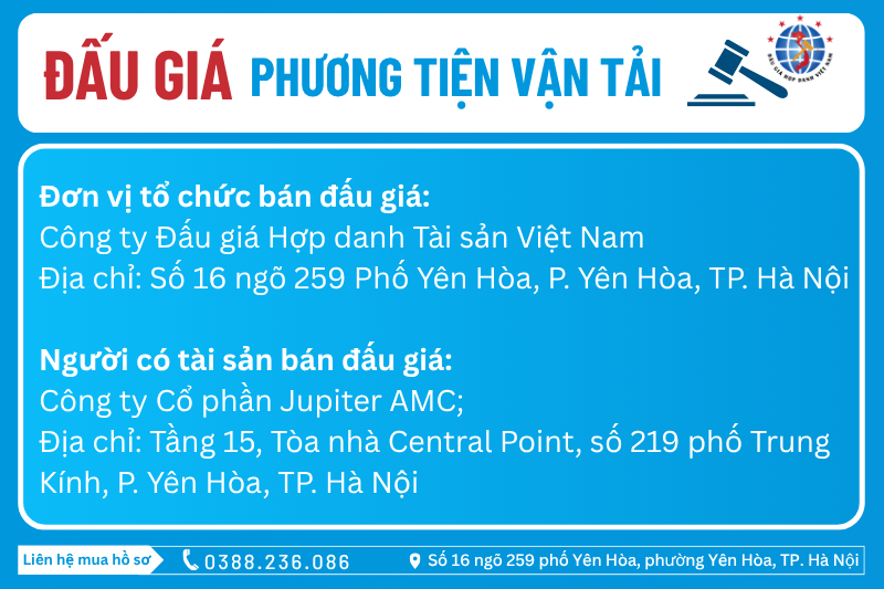 Thông Báo Đấu Giá Tài Sản số: 10.7-1/2026/ĐG-VAA