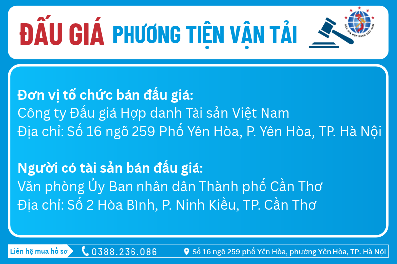 Thông Báo Đấu Giá Tài Sản số: 10.19/2026/ĐG-VAA